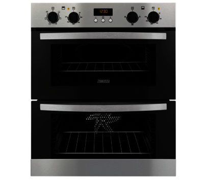 ZANUSSI  ZOF35517XA Electric Built-under Double Oven - Stainless Steel